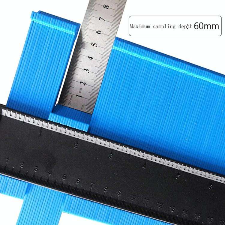 10 Inch Self-locking Contour Gauge Encryption Widens Arc Measuring Ruler(Blue)