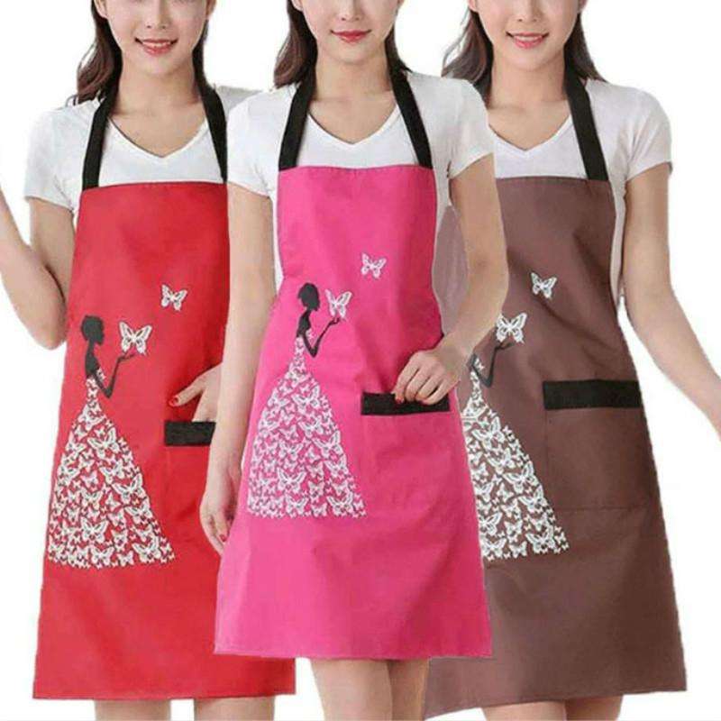 Waterproof Polyester Apron Woman Adult Bibs Home Cooking Baking Coffee Shop Cleaning Kitchen Acce...
