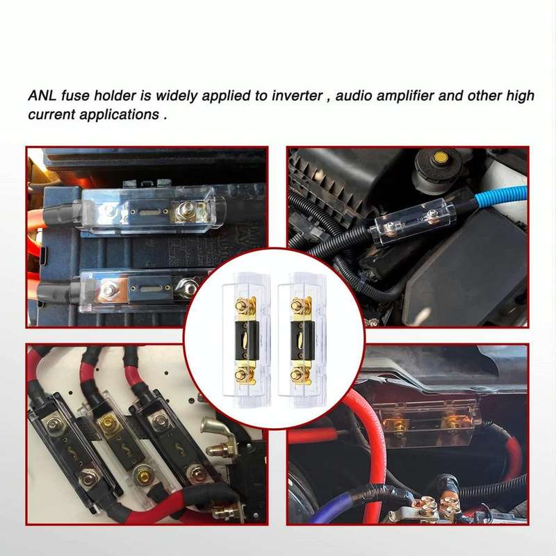 2 in 1 ANL Car Fuse Holder Electrical Protection Insulating Cover, Current:400A