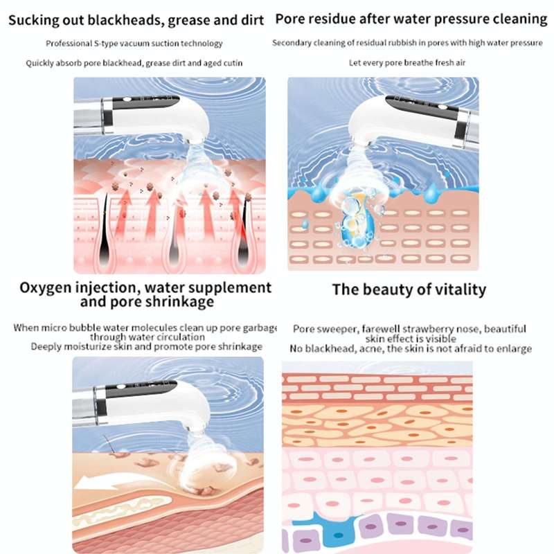 AM-02 Electric Micro Small Bubble Facial Cleasing Machine USB Rechargeable Beauty Device