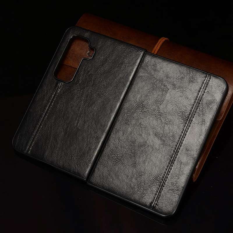 For Microsoft Surface Duo 2 Sewing Cow Pattern Skin PC + PU + TPU Case(Black)