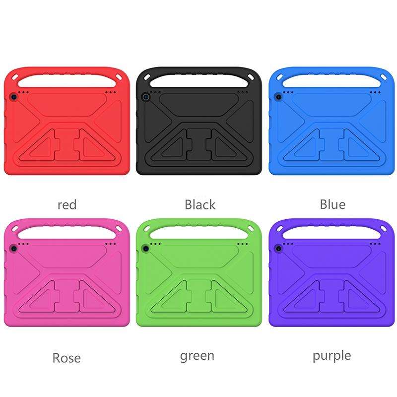For Amazon Fire HD 10 2021 Handle Portable EVA Shockproof Anti Falling Protective Case with Trian...