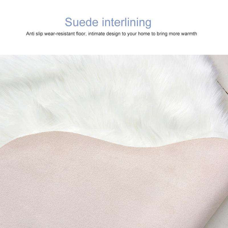 Creative Double Heart Imitation Wool Carpet Sofa Cushion Mat Plush Bedroom Living Room Floor Rugs...