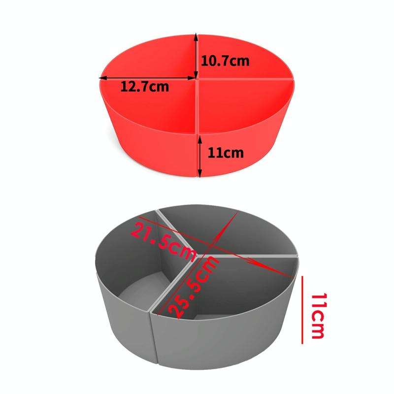For Crockpot 6QT Slow Cooker Silicone Liners Divider Reusable Leak Proof Mats, Spec: Gray 3 Compa...