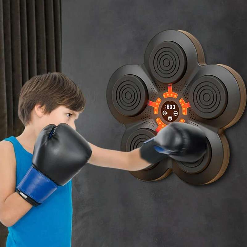 LED Light Smart Bluetooth Music Boxing Machine Home Punch-free Wall-mounted Electronic Boxer with...