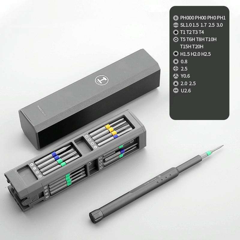 GREENER Screw Knife Set Disassembling Maintenance Tool, Series: 30 In 1 Aluminum Barrel