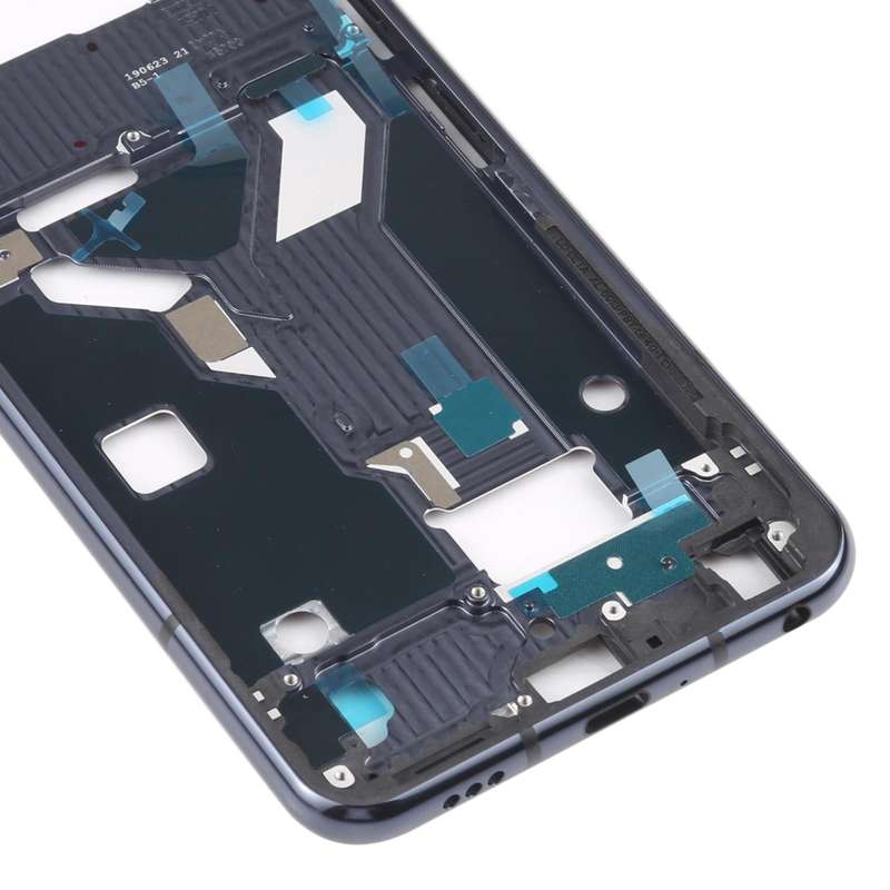 Front Housing LCD Frame Bezel Plate for LG G8s ThinQ LMG810 LM-G810 LMG810EAW (Black)