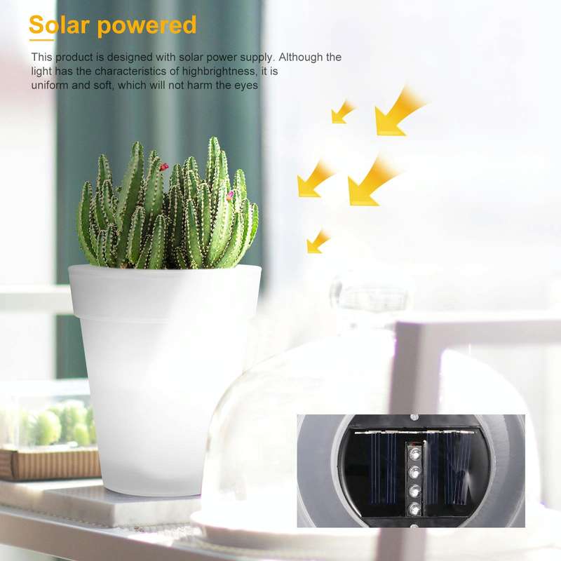 LED Solar Flower Pot Light Garden Light Luminous Flower Pot Light Lawn Light Christmas Decoration...