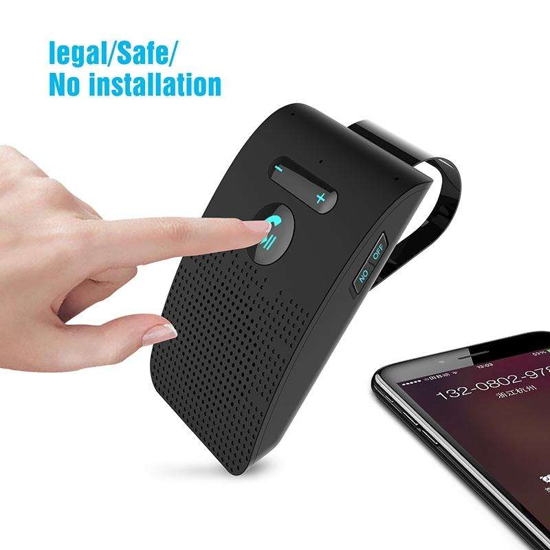 SP09 Multipoint Wireless Bluetooth V4.2 Handsfree Car Kit Speaker Speakerphone, Support Voice Rea...