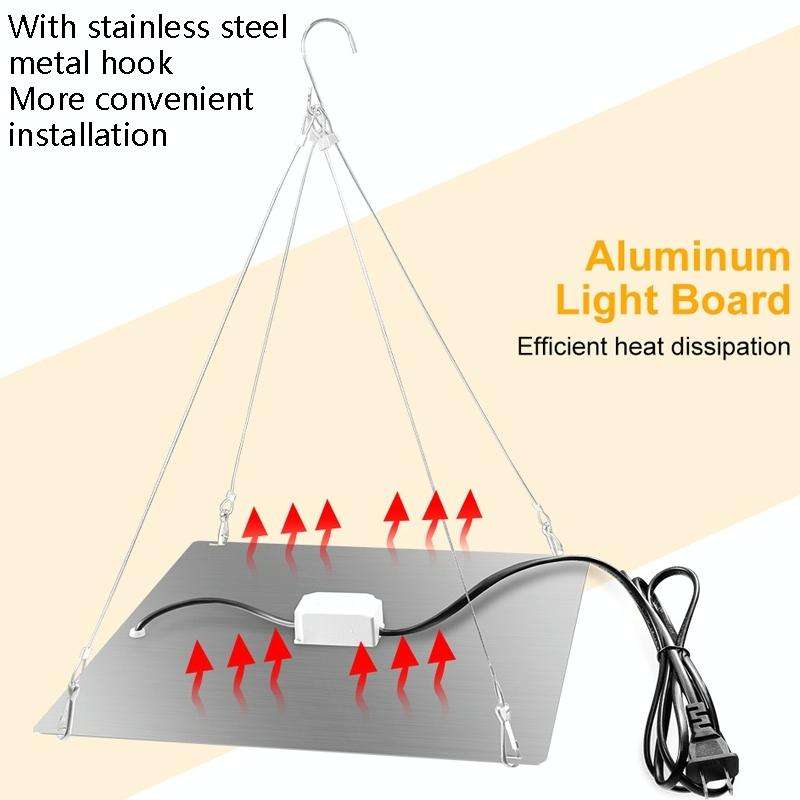 LED Plant Growth Light Indoor Quantum Board Plant Fill Light, Style: D2 45W 169 Beads UK Plug (Pi...