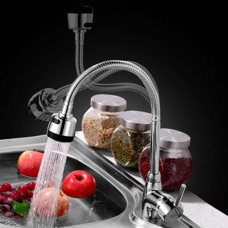 Kitchen Faucet Anti-splash Head Wash Basin Sink Universal Rotatable Faucet Full Copper Joint, Sty...
