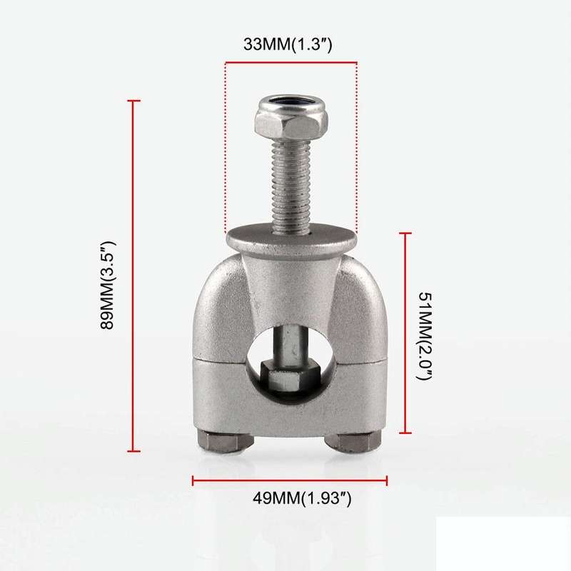 MB-MH027-S Universal Motorcycle Aluminum + Iron 22mm Single Hole Handlebar Fixed Bracket