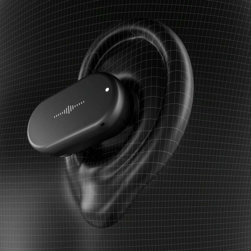 HD313 Earhook OWS Noise Reduction Bluetooth Earphone Subwoofer Sport Wireless Headset(Black)