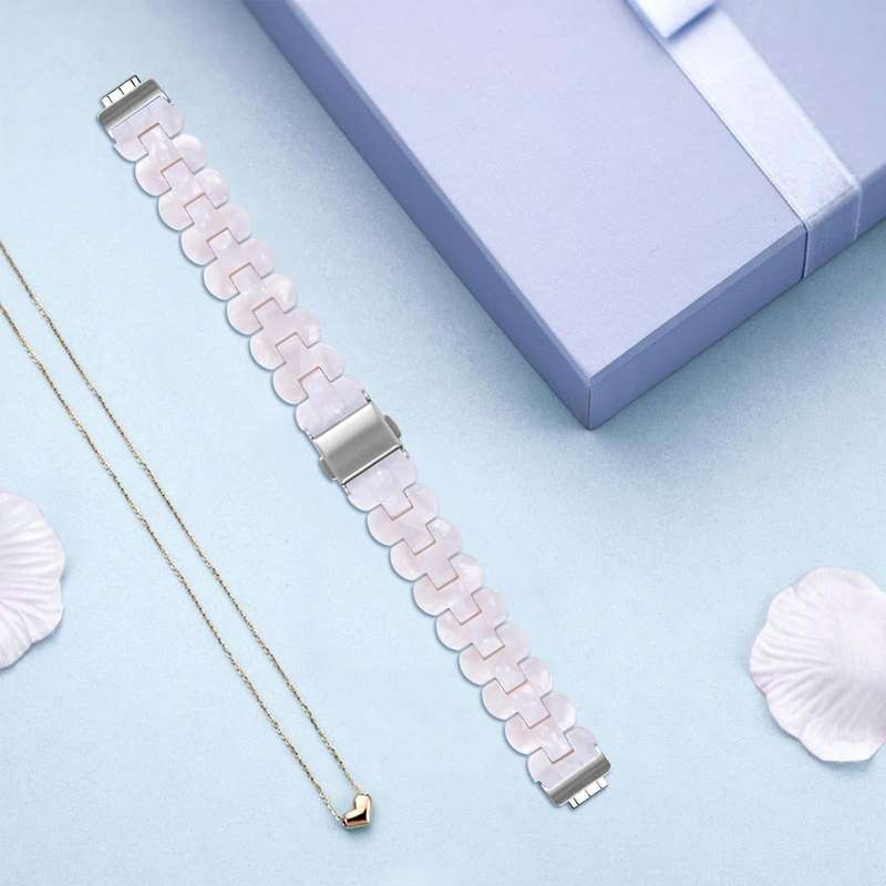 For Fitbit Inspire 2 / Inspire Oval Resin Watch Band(Pearl White)