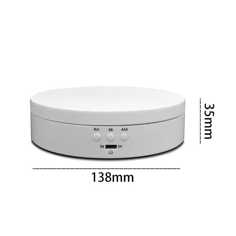 13.8cm USB Charging Smart 360 Degree Rotating Turntable Display Stand Video Shooting Props Turnta...