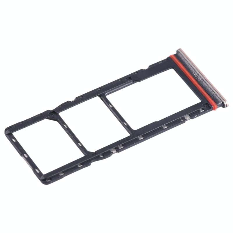 For Infinix Hot 11 Play SIM Card Tray + SIM Card Tray + Micro SD Card Tray (Gold)