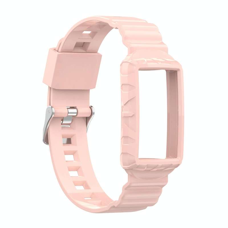 For Fitbit Charge 4 SE Silicone One Body Armor Watch Band(Pink)