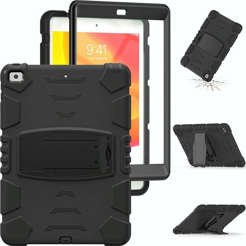 For iPad 10.2 2021 / 2020 / 2019 3-Layer Protection Screen Frame + PC + Silicone Shockproof Combi...