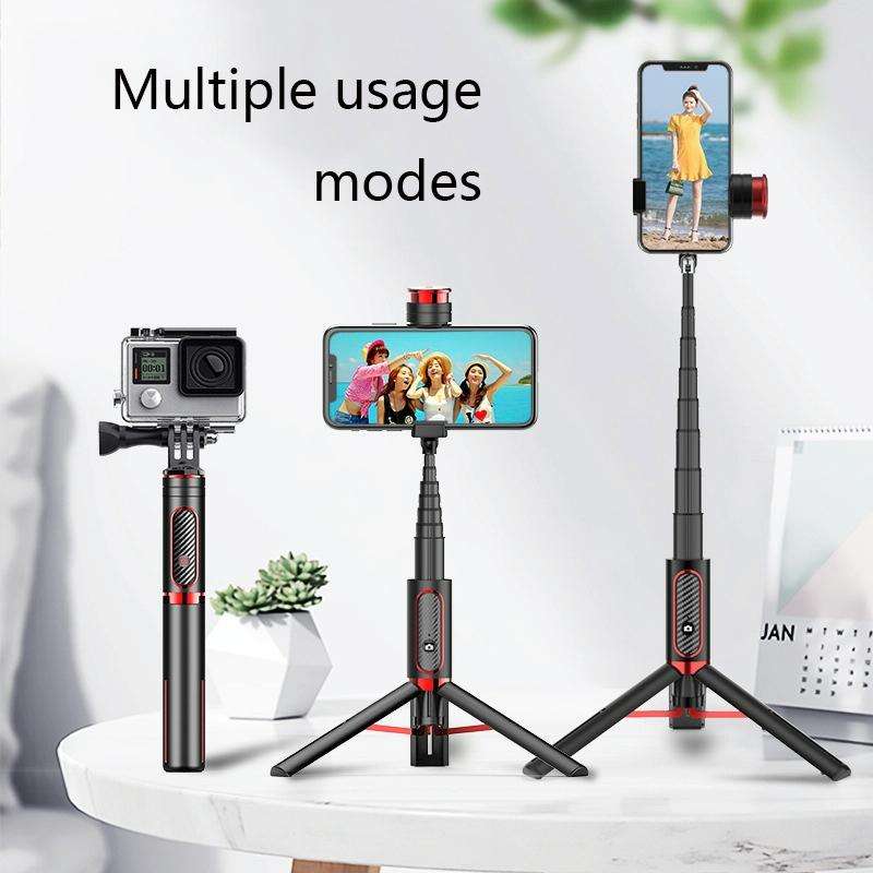 Bluetooth Selfie Stick with Tripod Multi-function Gimbal Mobile Phone Fill Light Live Support(Whi...
