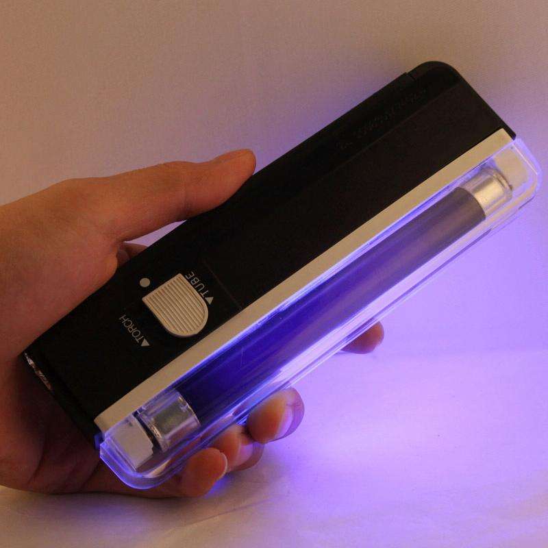 Handheld Blacklight UV Lamp & LED Flashlight, Verify Hidden Security Features On banknotes and Pa...