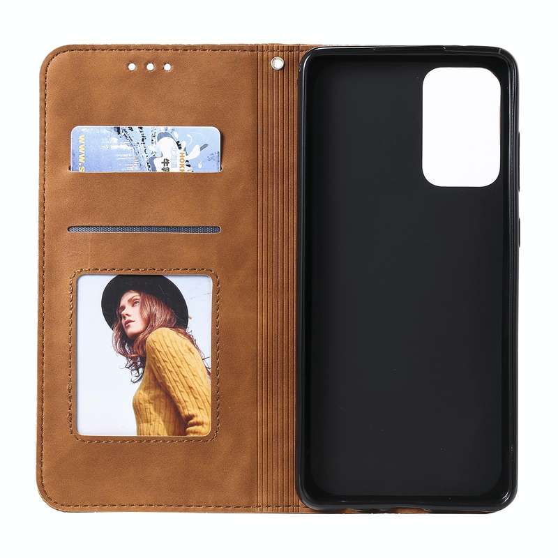 For Samsung Galaxy A72 5G / 4G Lucky Flowers Embossing Pattern Magnetic Horizontal Flip Leather C...