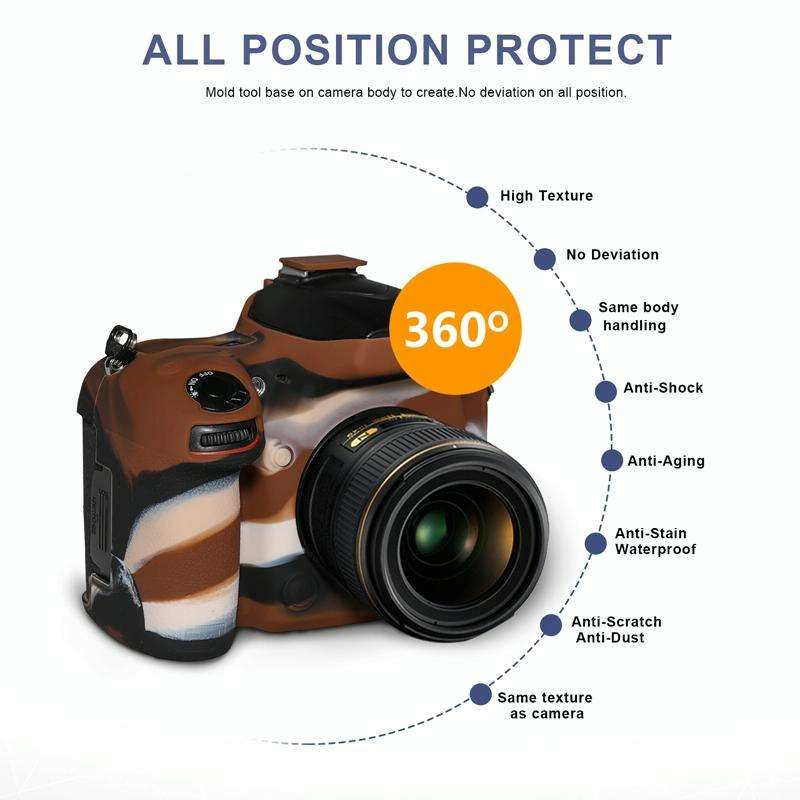 Pixel P001 For Nikon D750 Camera Silicone Protector Case(Black)
