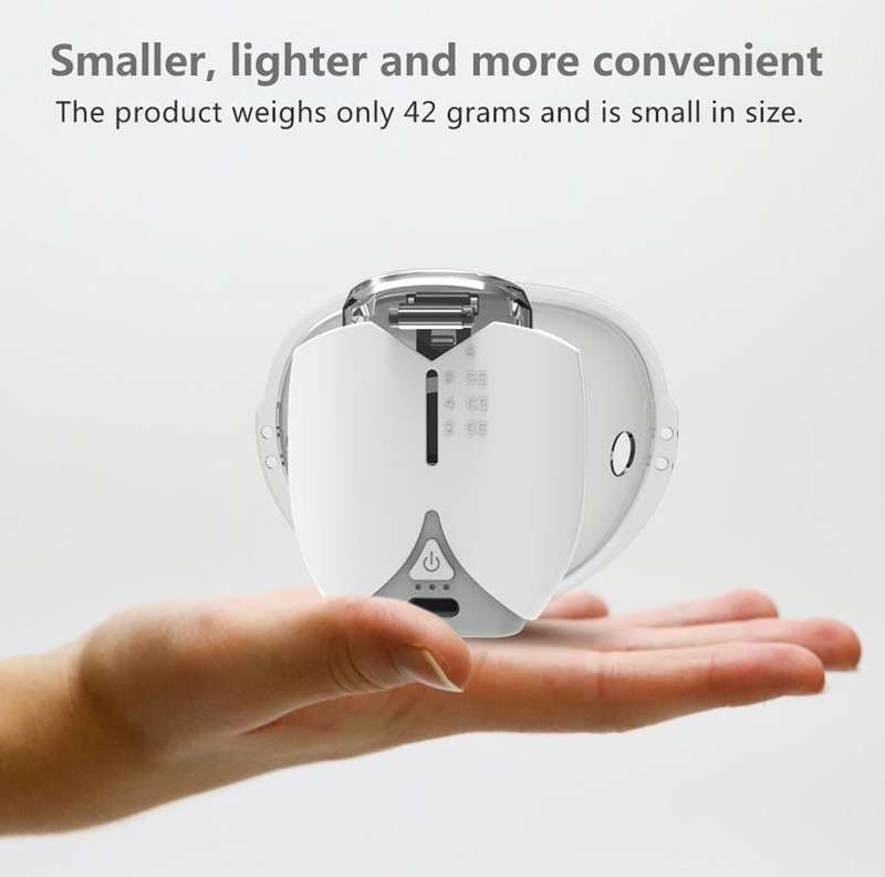 Hands-free Wearable Micro-mesh Nebulizer for Adults and Children ,Style: With US Plug(Silver White)