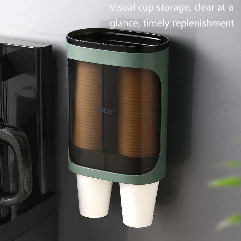 Wall-Mounted Disposable Cup Remover Punch-Free Cup Holder Home Office Convenient Cup Holder, Colo...