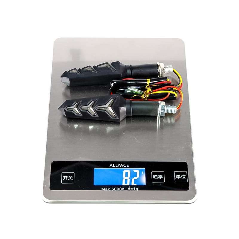 2 PCS KC031 Motorcycle Universal Flashing LED Turn Signal Brake Light(Yellow + Blue Light)