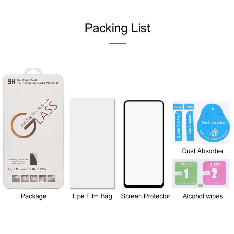 For LG K51S Full Glue Full Screen Tempered Glass Film