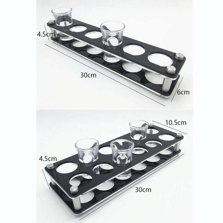 Acrylic Round Hole Wine Glass Holder, Layer (specification): 6 Grids