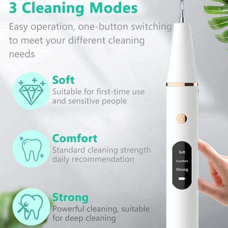 Ultrasonic Electric Dental Scaler Teeth Plaque Cleaner Dental Stone Removal With LED Light, Spec:...