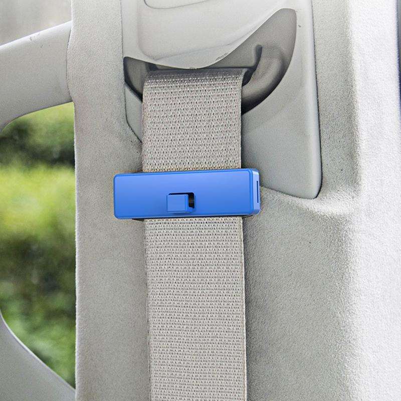 SHUNWEI 1pair Car Safety Belt Limiter Anti-Stranglehold Clip(Blue)