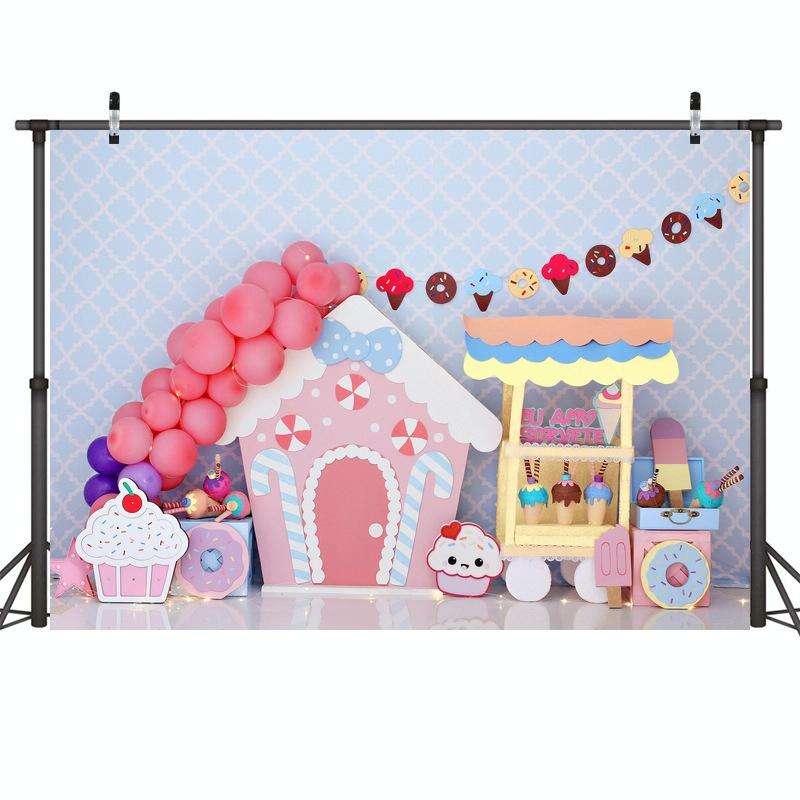 2.1m X 1.5m Birthday Party Shooting 3D Printed Background Cloth(4716)