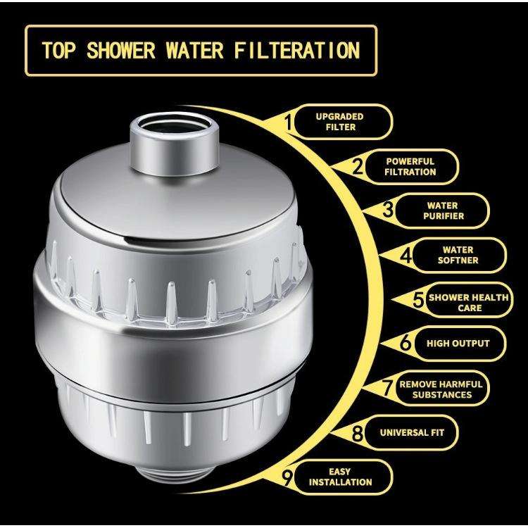 10-15 Layer Activated Carbon Bathroom Shower Filter Bathing Water Filter Purifier Water Shower Se...