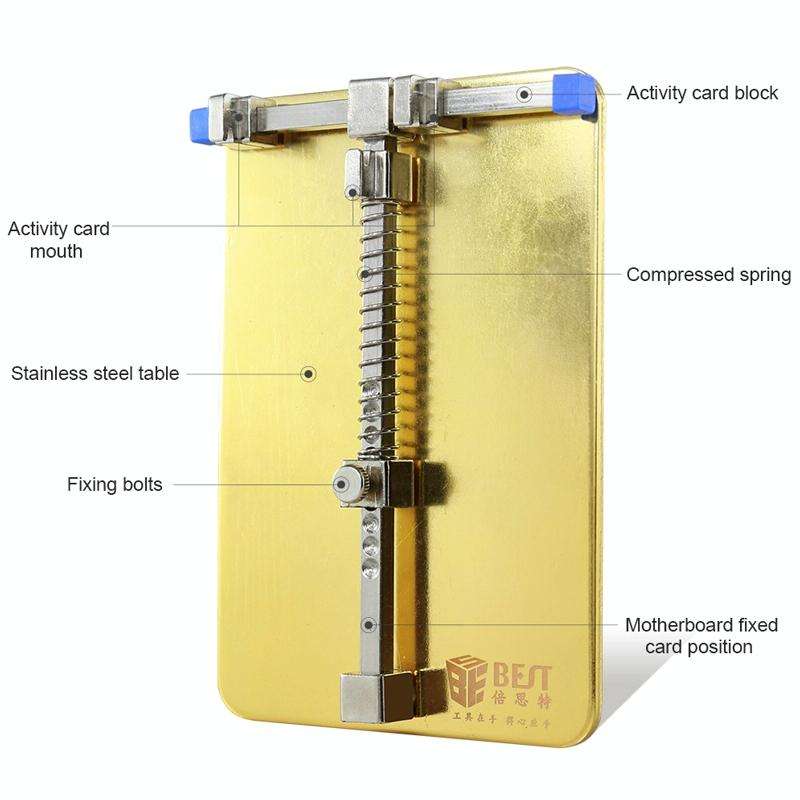 BST- 001C Stainless Steel Circuit Board soldering desoldering PCB Repair Holder Fixtures Cell Pho...