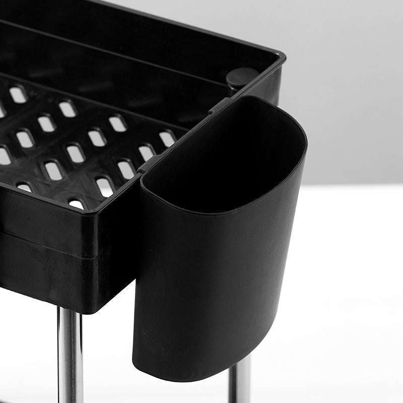 2222 Multifunctional Kitchen Counter Storage Rack, Spec: Hook Model (Steel Color)
