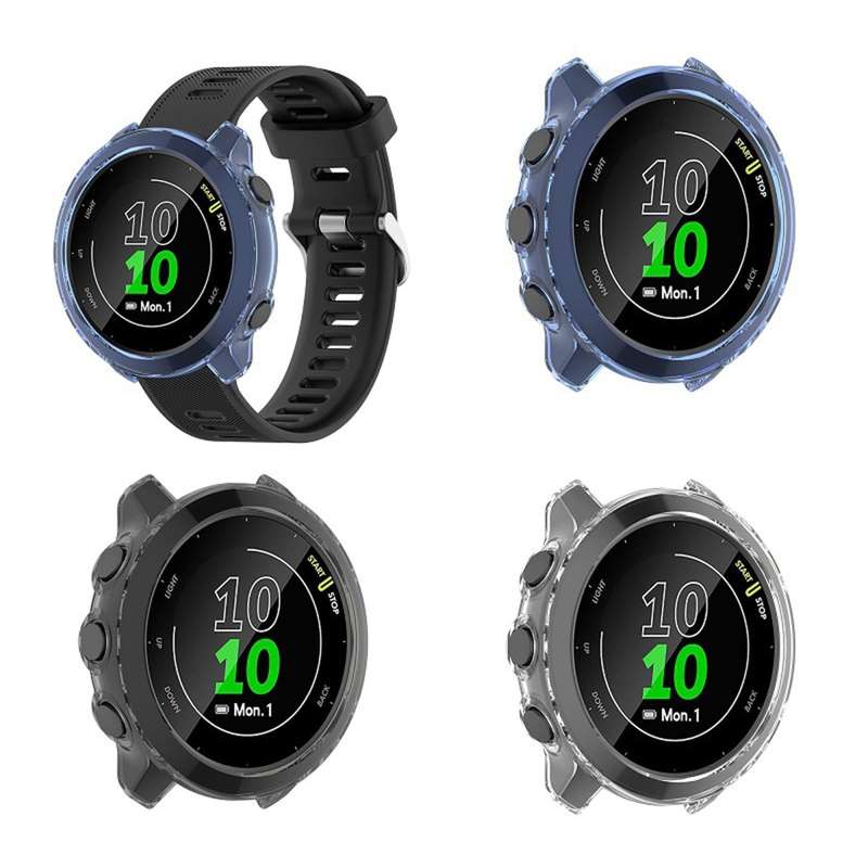 For Garmin Forerunner 158 / 55 Half Coverage Hollowed TPU Protective Case(Transparent White)