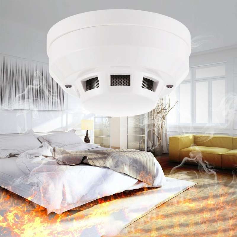 Photoelectric Smoke Detector with Red LED Indicator(White)