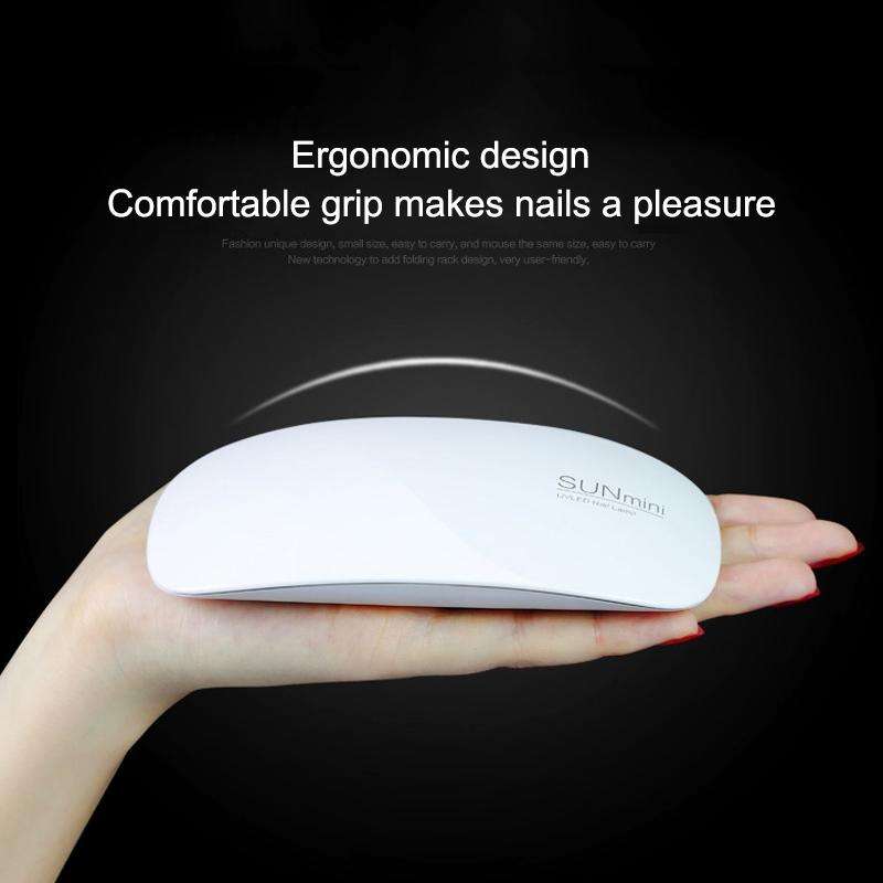 SUN mini 2 6W UV + LED USB Nail Lamp Fingernail Gel Curing Dryer(Pink)
