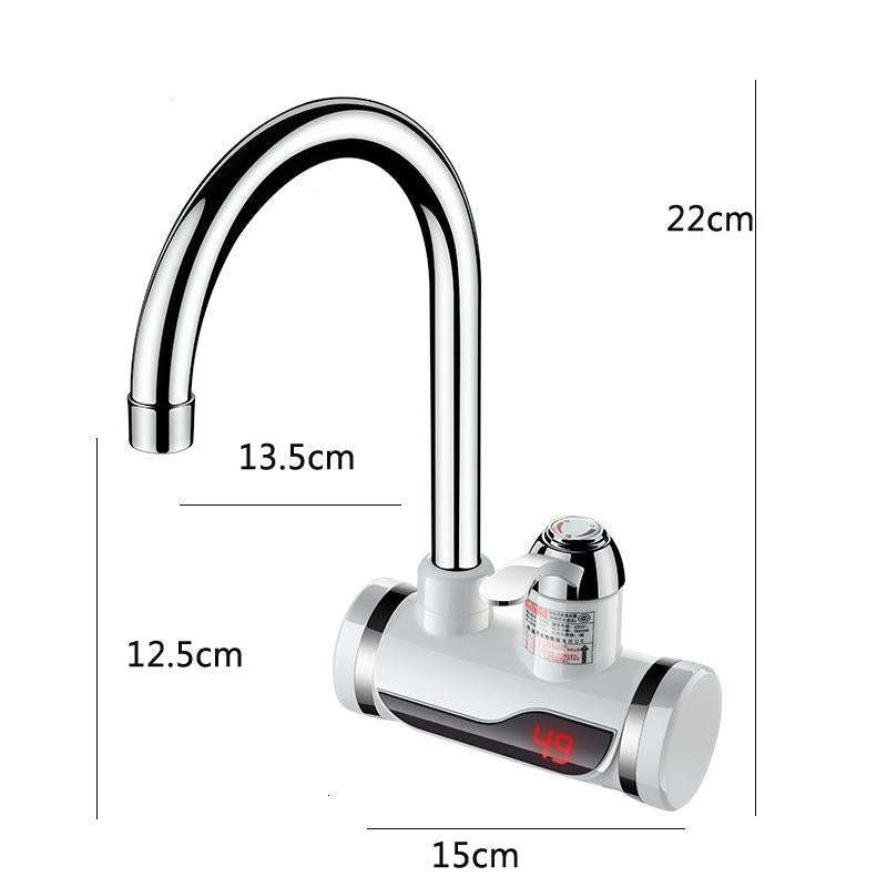 Kitchen Instant Electric Hot Water Faucet Hot & Cold Water Heater CN Plug Specification: Digital ...