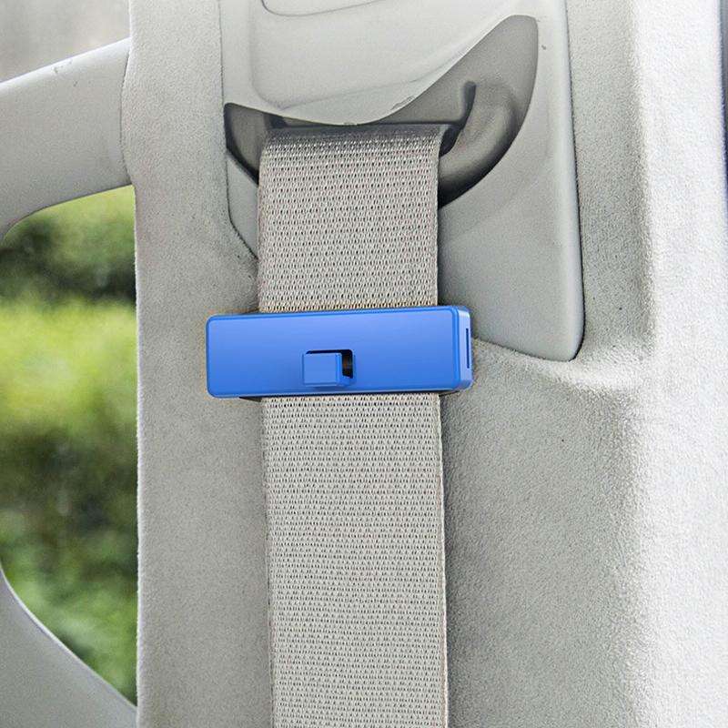 SHUNWEI 1pair Car Safety Belt Limiter Anti-Stranglehold Clip(Black)