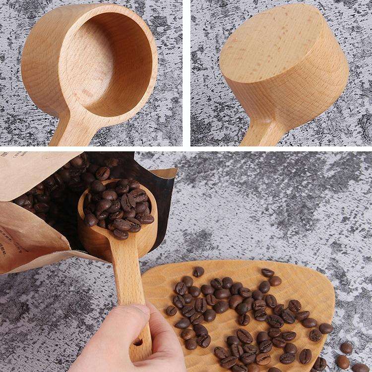 Long-Handled Wooden Spoon Seasoning Spoon Dessert Coffee Milk Tea Spoon Small