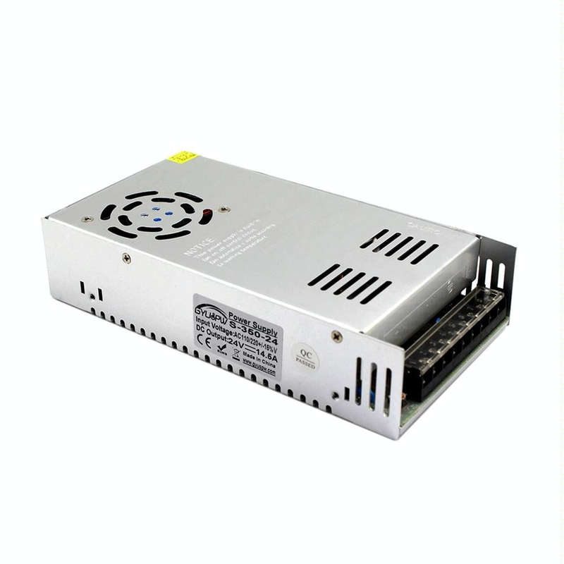 S-350-24 DC24V 14.5A 350W Light Bar Regulated Switching Power Supply LED Transformer, Size: 215 x...