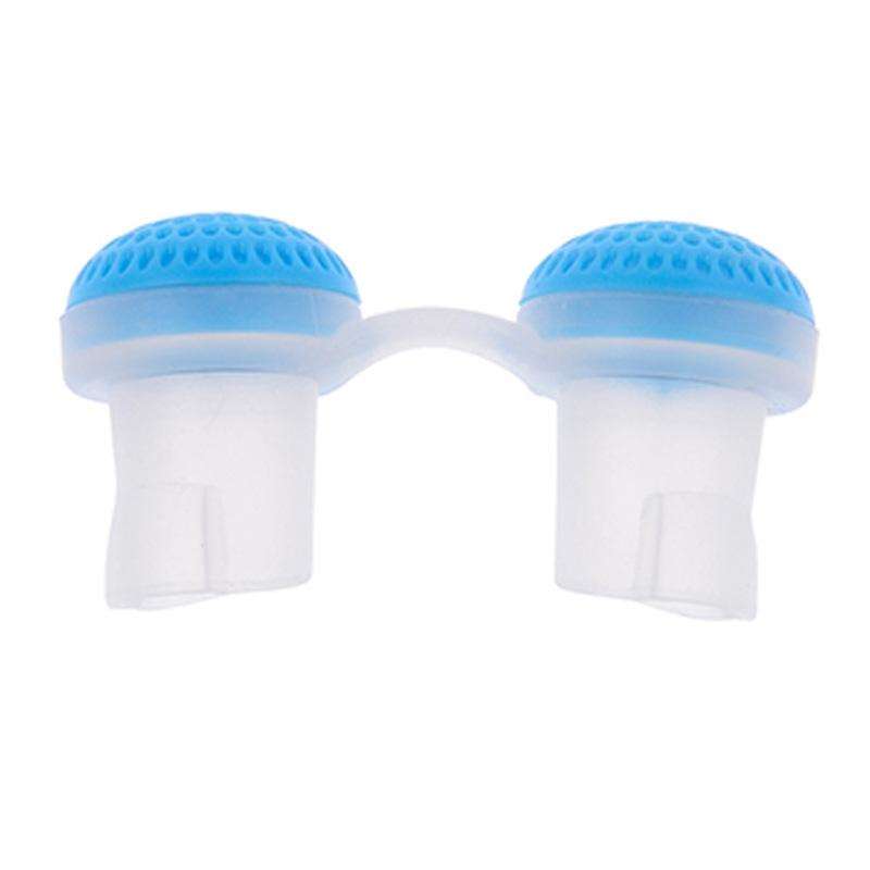2 PCS 2 in 1 ABS Silicone Anti Snoring Air Purifier(Blue)