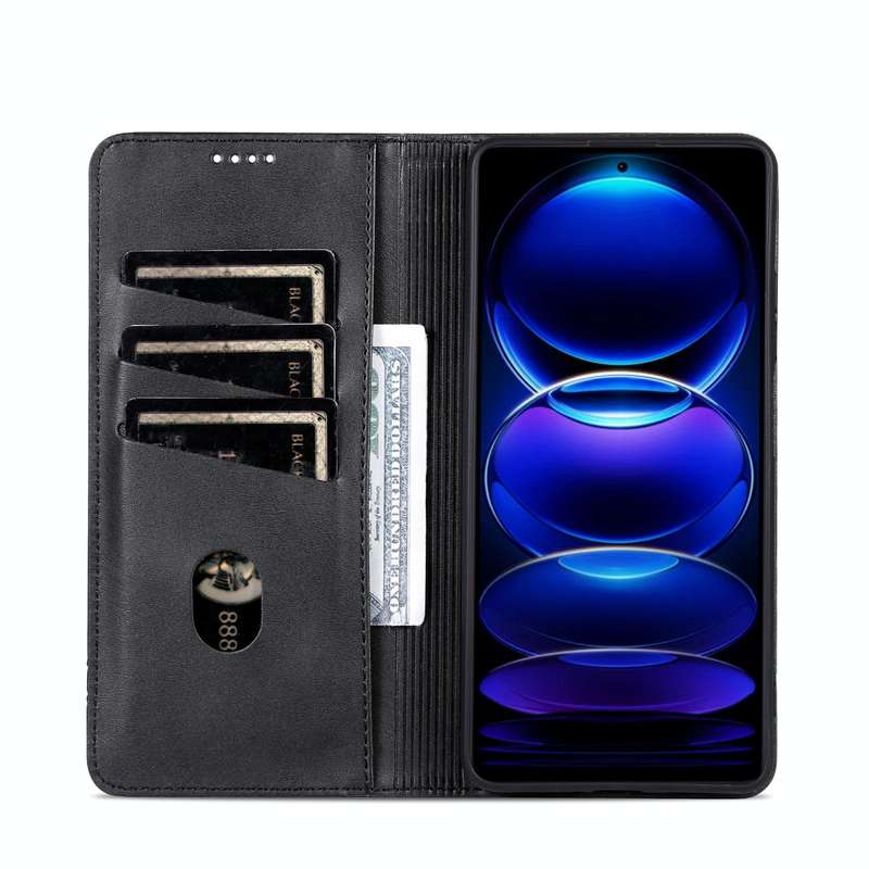 For Huawei Enjoy 70 Pro/nova 12i AZNS Magnetic Calf Texture Flip Leather Phone Case(Black)