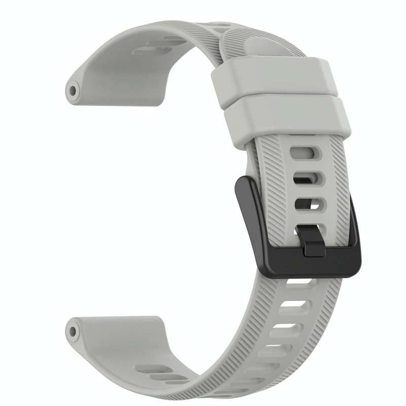 For Garmin Forerunner 935 22mm Solid Color Silicone Watch Band(Rock Gray)