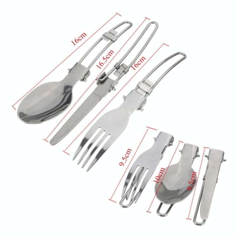 Outdoor Camping Portable Cookware 1-2 People Tableware Combo Set(Green)