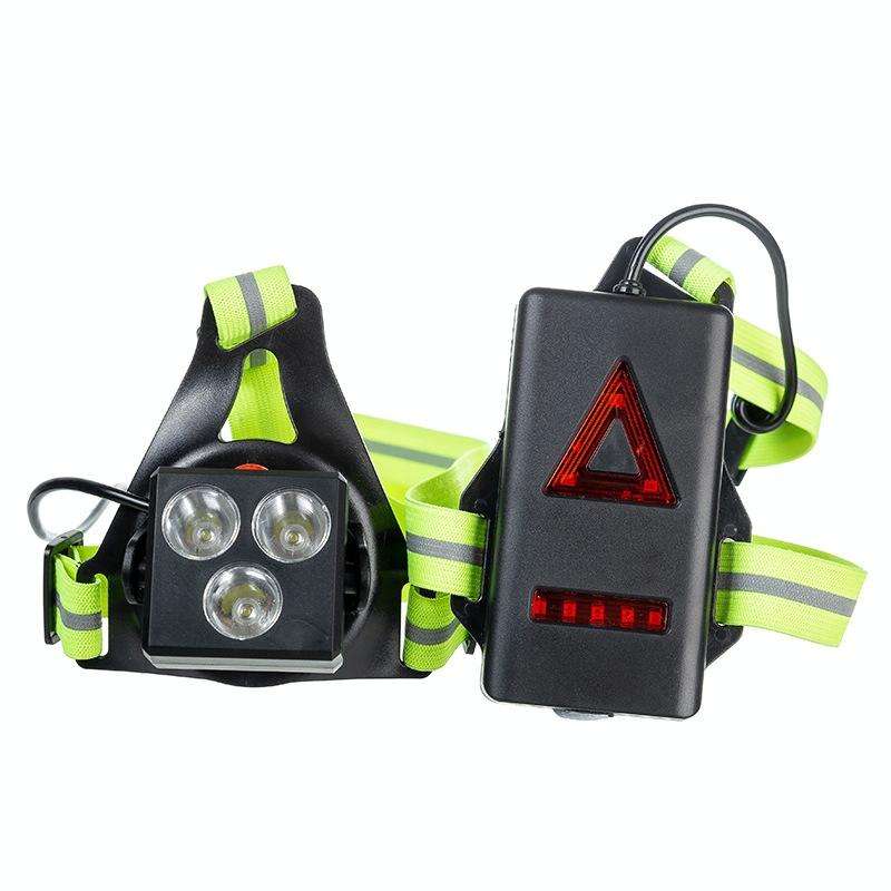 Outdoor Sports Running Light Waterproof Night Riding Light Highlight Rechargeable Mountaineering ...