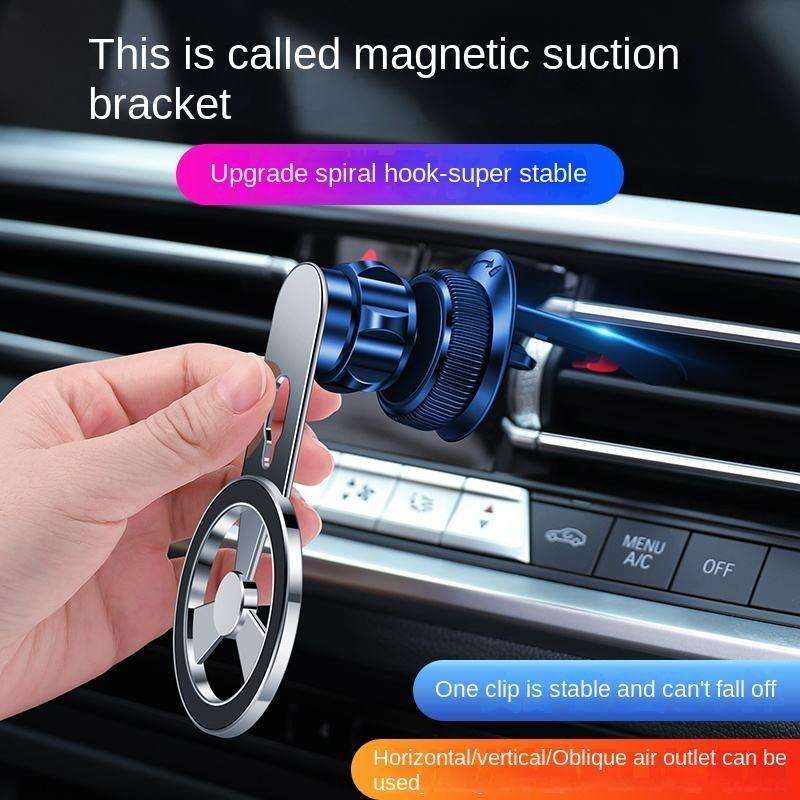 F73 MagSafe Magnetic Suction 360 Degree Rotating Car Phone Holder (Black)